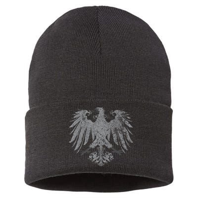 German Oktoberfest Eagle Coat Of Arms Heraldry Design Premium Sustainable Knit Beanie