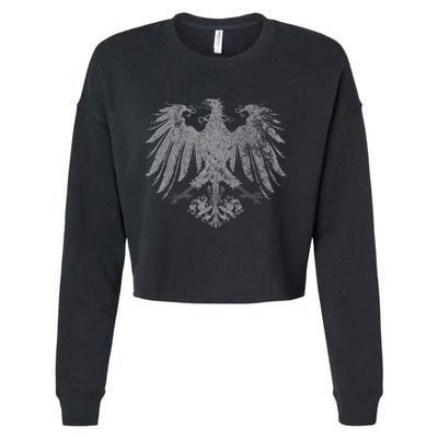 German Oktoberfest Eagle Coat Of Arms Heraldry Design Premium Cropped Pullover Crew