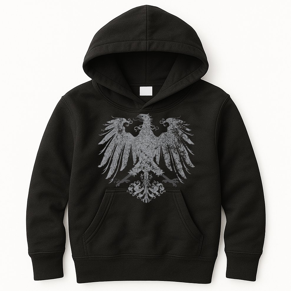 German Oktoberfest Eagle Coat Of Arms Heraldry Design Premium Kids Hoodie
