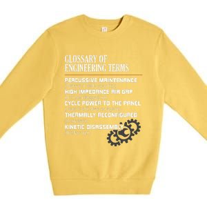 Glossary Of Engineering Terms Funny Engineer Definitions Premium Crewneck Sweatshirt