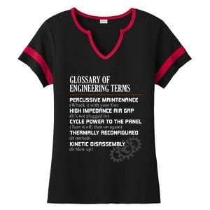 Glossary Of Engineering Terms Funny Engineer Definitions Ladies Halftime Notch Neck Tee