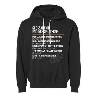 Glossary Of Engineering Terms Funny Engineer Definitions Garment-Dyed Fleece Hoodie