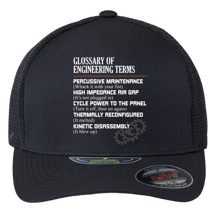 Glossary Of Engineering Terms Funny Engineer Definitions Flexfit Unipanel Trucker Cap