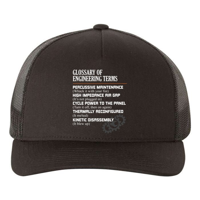 Glossary Of Engineering Terms Funny Engineer Definitions Yupoong Adult 5-Panel Trucker Hat