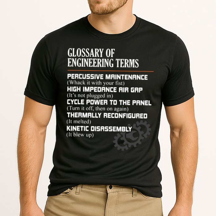 Glossary Of Engineering Terms Funny Engineer Definitions Cooling Performance Crew T-Shirt