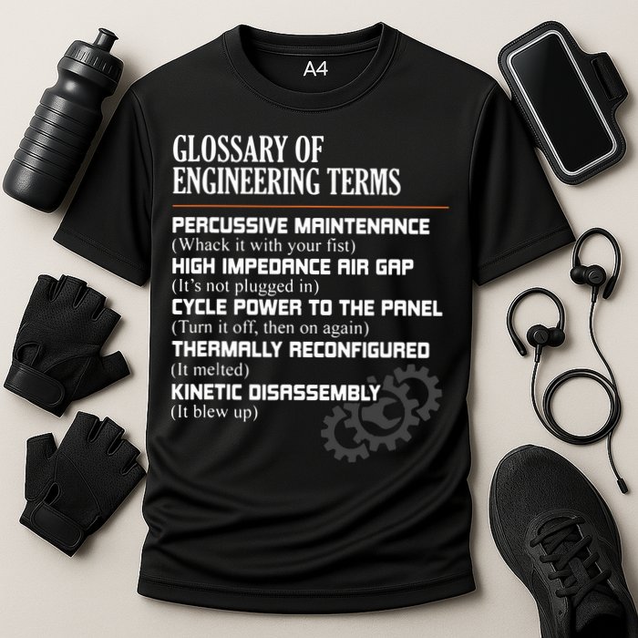 Glossary Of Engineering Terms Funny Engineer Definitions Cooling Performance Crew T-Shirt