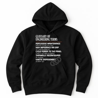 Glossary Of Engineering Terms Funny Engineer Definitions Hoodie