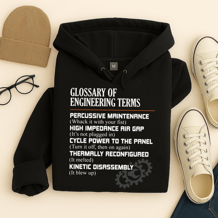 Glossary Of Engineering Terms Funny Engineer Definitions Hoodie