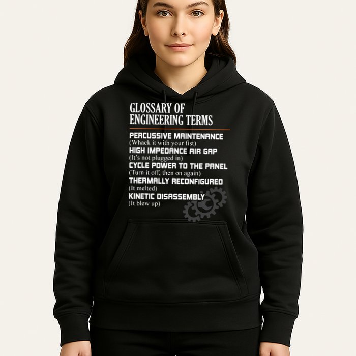 Glossary Of Engineering Terms Funny Engineer Definitions Hoodie