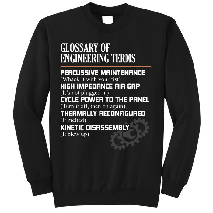 Glossary Of Engineering Terms Funny Engineer Definitions Sweatshirt