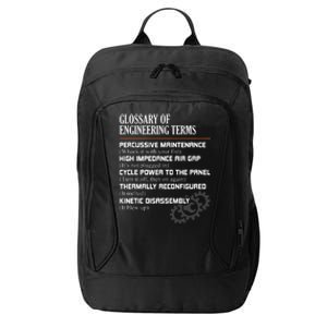 Glossary Of Engineering Terms Funny Engineer Definitions City Backpack