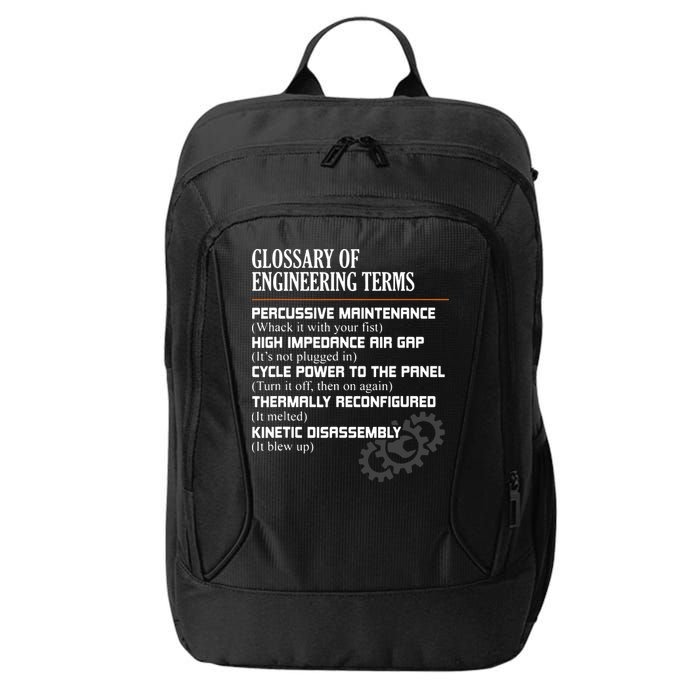 Glossary Of Engineering Terms Funny Engineer Definitions City Backpack