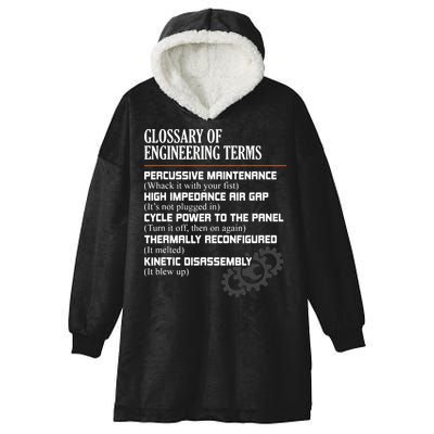 Glossary Of Engineering Terms Funny Engineer Definitions Hooded Wearable Blanket