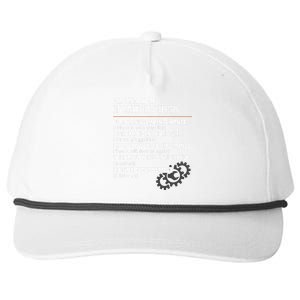 Glossary Of Engineering Terms Funny Engineer Definitions Snapback Five-Panel Rope Hat