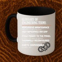 Glossary Of Engineering Terms Funny Engineer Definitions Mug