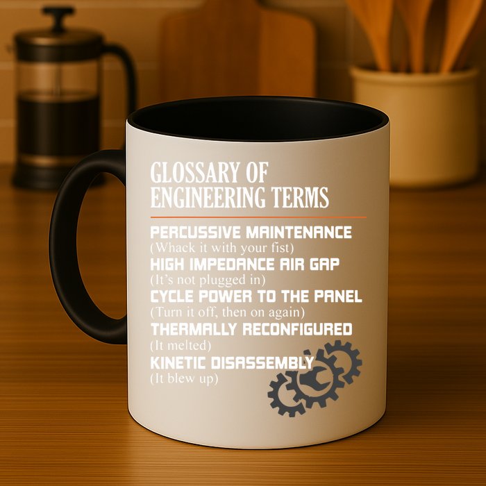 Glossary Of Engineering Terms Funny Engineer Definitions Mug