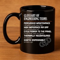 Glossary Of Engineering Terms Funny Engineer Definitions 11oz C Handle Ceramic Mug
