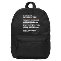 Glossary Of Engineering Terms Funny Engineer Definitions 16 in Basic Backpack