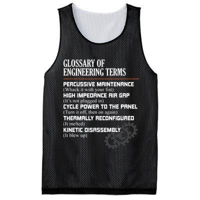 Glossary Of Engineering Terms Funny Engineer Definitions Mesh Reversible Basketball Jersey Tank