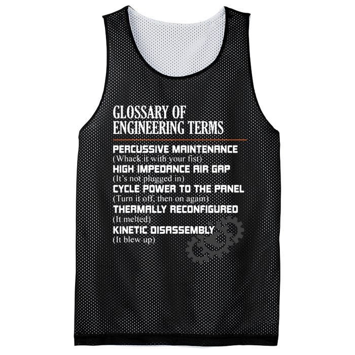 Glossary Of Engineering Terms Funny Engineer Definitions Mesh Reversible Basketball Jersey Tank