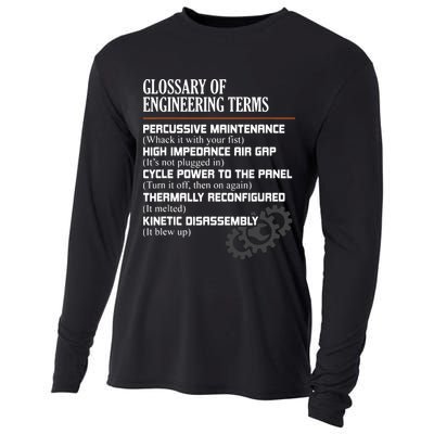 Glossary Of Engineering Terms Funny Engineer Definitions Cooling Performance Long Sleeve Crew