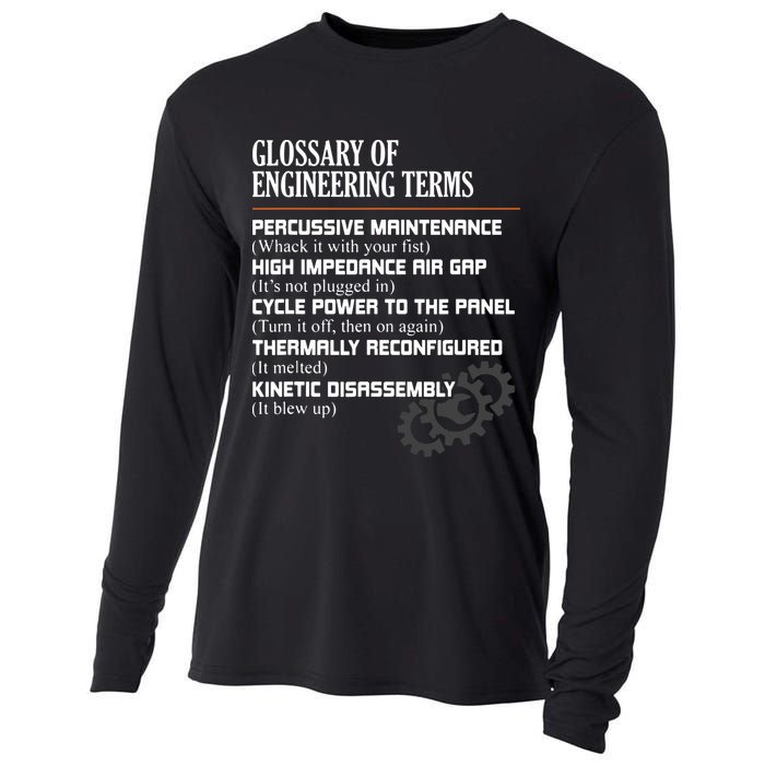Glossary Of Engineering Terms Funny Engineer Definitions Cooling Performance Long Sleeve Crew