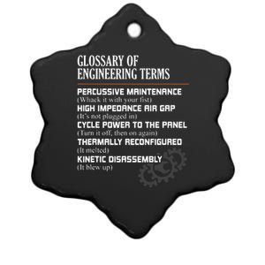 Glossary Of Engineering Terms Funny Engineer Definitions Ceramic Star Ornament