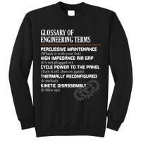 Glossary Of Engineering Terms Funny Engineer Definitions Tall Sweatshirt