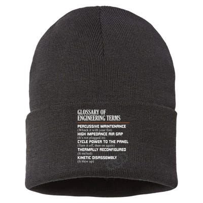 Glossary Of Engineering Terms Funny Engineer Definitions Sustainable Knit Beanie