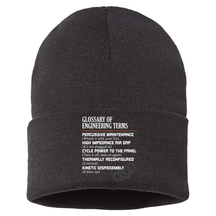 Glossary Of Engineering Terms Funny Engineer Definitions Sustainable Knit Beanie