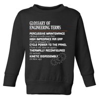 Glossary Of Engineering Terms Funny Engineer Definitions Toddler Sweatshirt