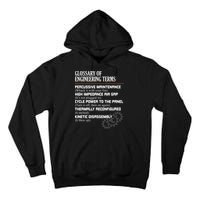 Glossary Of Engineering Terms Funny Engineer Definitions Tall Hoodie