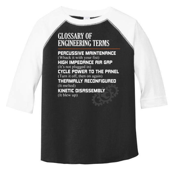 Glossary Of Engineering Terms Funny Engineer Definitions Toddler Fine Jersey T-Shirt