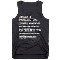 Glossary Of Engineering Terms Funny Engineer Definitions Tank Top