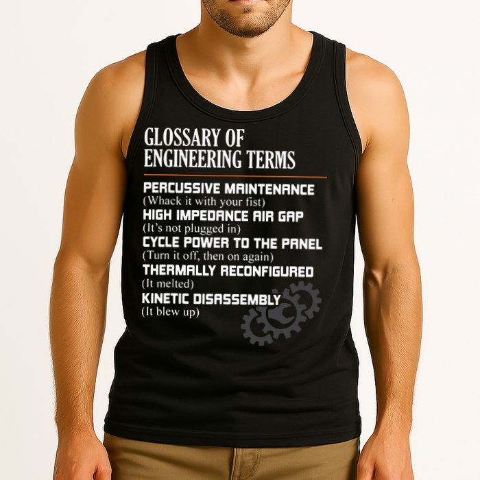 Glossary Of Engineering Terms Funny Engineer Definitions Tank Top