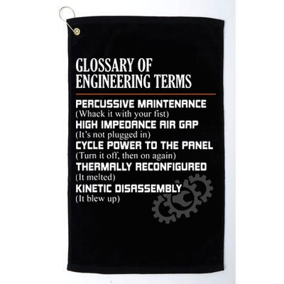 Glossary Of Engineering Terms Funny Engineer Definitions Golf Towel
