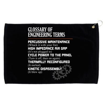Glossary Of Engineering Terms Funny Engineer Definitions Grommeted Golf Towel