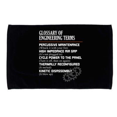 Glossary Of Engineering Terms Funny Engineer Definitions Microfiber Hand Towel