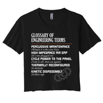 Glossary Of Engineering Terms Funny Engineer Definitions Crop Top
