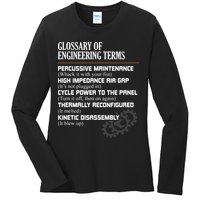 Glossary Of Engineering Terms Funny Engineer Definitions Ladies Long Sleeve Shirt
