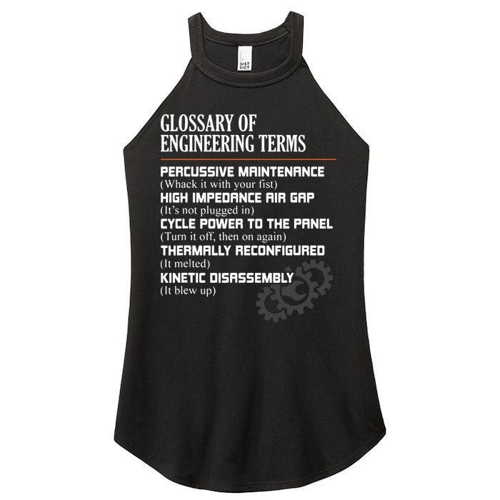 Glossary Of Engineering Terms Funny Engineer Definitions Women's Perfect Tri Rocker Tank