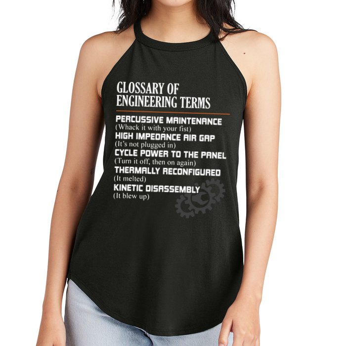 Glossary Of Engineering Terms Funny Engineer Definitions Women's Perfect Tri Rocker Tank