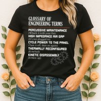 Glossary Of Engineering Terms Funny Engineer Definitions Womens T-Shirt