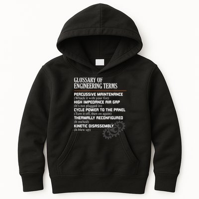 Glossary Of Engineering Terms Funny Engineer Definitions Kids Hoodie