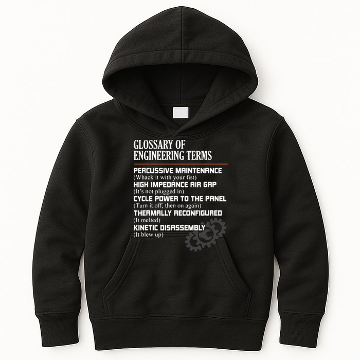 Glossary Of Engineering Terms Funny Engineer Definitions Kids Hoodie