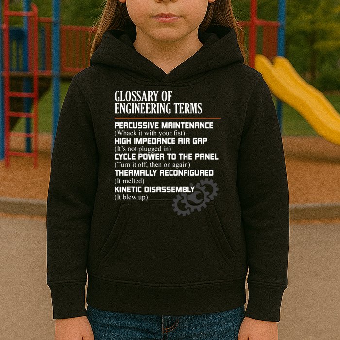 Glossary Of Engineering Terms Funny Engineer Definitions Kids Hoodie