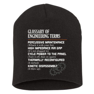 Glossary Of Engineering Terms Funny Engineer Definitions Short Acrylic Beanie