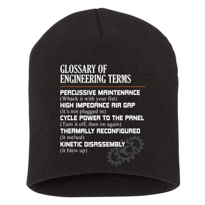 Glossary Of Engineering Terms Funny Engineer Definitions Short Acrylic Beanie