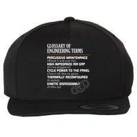 Glossary Of Engineering Terms Funny Engineer Definitions Wool Snapback Cap