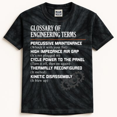 Glossary Of Engineering Terms Funny Engineer Definitions Kids Tie-Dye T-Shirt